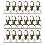 50Pcs Swivel Clasp Hooks D Ring Key Chain Clips, Metal Lobster Claw Clasps Trigger Clip Lanyard Snap Hook for Keychains Making Purse Hardware DIY Crafts 1 Inch (Bronze) - color: Bronze