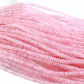150PCS 2x4mm Natural Rose Quartz Rondelle Beads Abacus Disk Stone Beads Round Loose Spacer Gemstone Beads for DIY Bracelet Necklace Jewelry Making - color: Rose Quartz, size: 2x4mm Abacus Disk