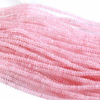 150PCS 2x4mm Natural Rose Quartz Rondelle Beads Abacus Disk Stone Beads Round Loose Spacer Gemstone Beads for DIY Bracelet Necklace Jewelry Making - color: Rose Quartz, size: 2x4mm Abacus Disk