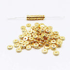 INSPIRELLE 100pcs Heishi Beads 6mm Long-Lasting Disc Brass Rondelle Spacer Beads Yellow Gold Plated Flat Round Shape Jewelry Metal Spacers for Bracelet Necklace Jewelry Making - color: Yellow Gold, size: 6mm