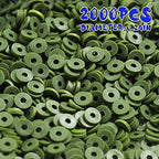 2000pcs Dark Grass Green Clay Beads for Bracelets Making, Flat Round Polymer Clay Beads 6mm Heishi Beads for Jewelry Making Earring Bracelets Necklace - color: Dark Grass Green 27