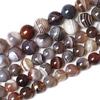 90PCS 4MM AAA Natural Botswana Sardonyx Agate Gemstone Beads for Jewelry Making Crystal Energy Stone Healing Power DIY Bracelet Necklace 15" (Botswana Sardonyx Agate, 4mm) - color: Botswana Sardonyx Agate, size: 4mm