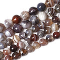 8MM 46PCS AAA Natural Botswana Sardonyx Agate Gemstone Beads for Jewelry Making Crystal Energy Stone Healing Power DIY Bracelet Necklace 15" (Botswana Sardonyx Agate, 8mm) - color: Botswana Sardonyx Agate, size: 8mm