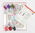AllAboutEmbroideryUA Bead Embroidery kit Floral Quaker QA-4121 Beaded Cross Stitch Sampler