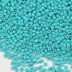Bulk Turquoise Seed Beads 200 Grams About 6500pcs, 3mm 8/0 Glass Craft for Making Earrings, Bracelets, Pendants, Waist Jewelry,DIY Handmade Seed Beads（Turquoise ） - color: Turquoise, size: 3mm
