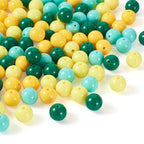 100 Pcs 11.5-12mm Bubblegum Beads Opaque Acrylic Chunky Loose Spacer Round Focal Beads for Jewelry Making Bracelet Necklace Keychain Craft Art Making,Hole:1.8mm,Dark Green - color: Dark Green
