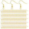400 Pcs Stainless Steel Earring Hooks Fish Hook Earrings for Jewelry Making Gold French Wire Hooks Coil and Ball Style Earwires Ear Wires for Women DIY Dangle Earrings Crafts Supplies - color: Gold
