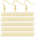 400 Pcs Stainless Steel Earring Hooks Fish Hook Earrings for Jewelry Making Gold French Wire Hooks Coil and Ball Style Earwires Ear Wires for Women DIY Dangle Earrings Crafts Supplies - color: Gold