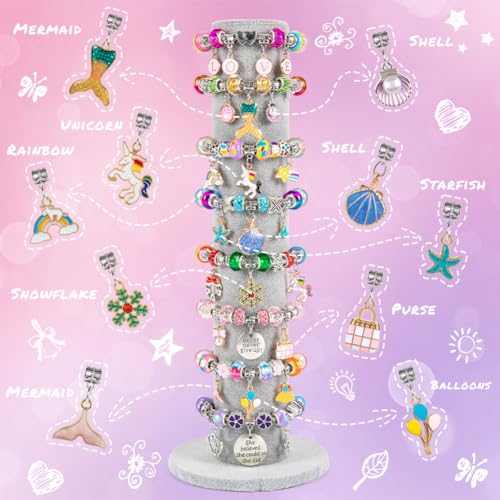 Sofier Charm Bracelet Making Kit for Girls Jewelry Box Jewelry Making Kit Gifts for Girls 4-12 DIY Craft Toys Birthday Christmas - color: Jewelry Box