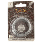 The Beadsmith Square Craft Wire - Medium Temper Beading Wire, Titanium Color, 18 Gauge, 4 Yards - color: Titanium, size: 18 Gauge, 4 Yard Coil
