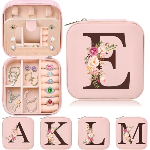 Inngeroo Mothers Day Mom Gifts from Daughter Son, Travel Jewelry Case Box Organizer Personalized Gifts for Mom Wife Women, Gift for Friend Sister Grandma Aunt, pink - style: E