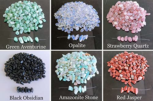 LAIDANLA Black Obsidian 400pcs Natural Chip Stone Beads 5-8mm Healing Crystal Irregular Gemstones Drilled DIY Loose Rocks Bead Crystal for Bracelet Earrings Necklace Jewelry Making Crafting - color: K-Black Obsidian