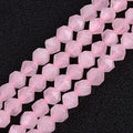 GEM-Inside Natural 6mm Pink Rose Quartz Gemstone Loose Beads Faceted Cambay Crystal Energy Stone Power for Jewelry Making 15" - color: Pink Rose Quartz, size: 6mm