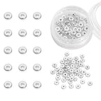 BEADIA Silver Plated Disk Spacer Beads 4x1.5mm 50pcs for Jewelry Making Findings Non Tarnish - color: Silver, size: 4x1.5mm Disk