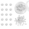 BEADIA Silver Plated Disk Spacer Beads 4x1.5mm 50pcs for Jewelry Making Findings Non Tarnish - color: Silver, size: 4x1.5mm Disk