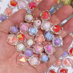 Mixed Lots Shiny AB Color Acrylic Faceted Cube Bead DIY Beading Hairband Bracelets Necklace Craft Embelishment (Mixed Colors-Cube) - color: Mixed Colors-Cube
