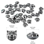 HAAMIIQII 36pcs 11x12mm Natural Black Hematite Loose Gemstone Beads Tiger Head Shape Spacer Stone Beads for Jewelry Making DIY Bracelets Necklaces Crafting - color: Tiger Head Shape, size: 11x12mm