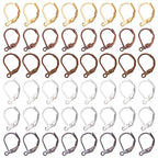 SUNNYCLUE 1 Box 180Pcs Leverback Earring Hooks Bulk French Earring Hook Lever Back Ear Wires with Open Loop Hypoallergenic Brass Leverbacks Hoop Earwires DIY Earrings Findings for Jewelry Making Kit - color: 1 Box 180pcs Brass Leverback Earring Hooks Mixe