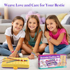 TingingYuli Friendship Bracelet Making Kit for Girls 8-12, DIY String Bracelet Maker with 3-Layer Storage Box, Arts and Crafts for Kids Ages 6-12, Easter Christmas Birthday Gift Set - color: Yellow/Purple