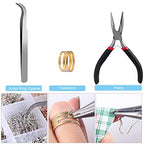 Hypoallergenic Earrings Hooks Hicdaw 2500Pcs Earrings Making Kit Earring Hooks with Jump Rings Earring Backs Pliers Tweezers Jump Ring Opener for DIY Jewelry Making