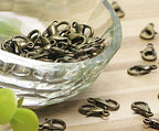 Shapenty Small Metal Alloy Lobster Claw Clasps Clip DIY Necklace Jewelry Finding Making Accessories Fastener Hook, 12mmx6mm, 100PCS (Bronze) - color: Bronze