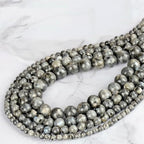 4mm 200pcs Natural Stone Round Beads Black Larvikite Genuine Stone Beading Loose Gemstone DIY Charm Smooth Beads for Bracelets Necklaces Earrings Hole Size 1mm (Black Larvikite 4mm) - color: Black Larvikite, size: 4mm
