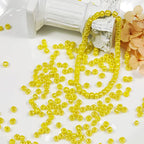 Bala&Fillic Opaque Light Yellow Pearl Color 4mm Seed Beads About 1200pcs/100Grams in Bag, 6/0 Glass Craft Beads for Making Bracelet and Necklace (Light Yellow Pearl) - color: Light Yellow Pearl -4mm