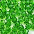 300pcs 8mm Acrylic Cube Faceted Acrylic Beads with Hole Plastic Spacer for Bracelets Necklace Earring Making Supplies (Green) - color: Green, size: 8mm