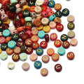ToBeIT 1000pcs Color Gold Letter Beads Acrylic Alphabet Letters Bead 4x7mm Round Letter Beads for Jewelry Making, Bracelets, Necklaces, Key Chains(Gold) - color: bg color-gold