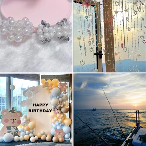 0.4mm Dia Crystal Beading Cords Clear Fishing Line Non-Elastic Nylon Thread for Christmas Ornaments Jewelry Making Craft Fishing - 35M 2 Rolls - size: 0.4mm - 35M 2 rolls