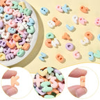 1 Box 104Pcs 26 Styles Cute Letter Beads Colors Alphabet Shaped Beads Bulk Acrylic Random Color A to Z Cartoon Letter Spacers for Jewelry Making Findings DIY Crafts Gifts Bracelet Earrings - style: Style 2