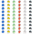 Yellow Mountain Imports 60 Pieces Translucent Chinese Checkers Glass Marbles with Petal Design - 16 Millimeters - size: 16mm(Crystal)