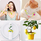 DanLingJewelry 50Pcs 20mm Lemon Round Bubblegum Beads Yellow Green Spacer Beads Acrylic Lemon Beads for Summer Jewelry Making - color: 50pcs - lemon