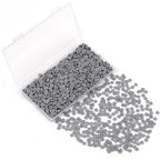 2000Pcs White Clay Beads Polymer Clay Spacer Beads Flat Beads 6mm Round Heishi Vinyl Beads for DIY Craft Gift Adults Bracelets Necklace Jewelry Making Earring Accessories (Gray) - color: Gray
