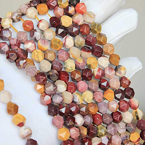 MJDCB Best Sellers Natural Stone Beads Faceted Polygon Moonkaite Jasper Crystal Energy Stone Healing Power for Jewelry Making(8mm) - color: Moonkaite Jasper