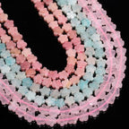 Songxi 60pcs 6mm Rose Plum Blossom Natural Stone Beads for Jewelry Making, Smooth Loose Flower Shape Gemstone Beads for Bracelets Necklace Earrings Making Supplies ﻿ - color: Rose
