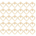 PATIKIL Heart Charm, 100Pcs Mini Heart Circle Pendant Charm Bulk for Jewelry Making Earrings Necklace Wedding Crafts - color: Dark Gold