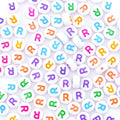 300Pcs Colorful Letter Beads R 4X7mm Individual Round Alphabet Beads for Friendship Bracelets Making - color: Round - R