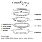 Waterproof Gold Chain Bracelet For Women Non Tarnish,14K Gold Plated Link Dainty Bracelets Stake Layered Bracelet Set Hypoallergen Gold Jewelry - color: Style-12