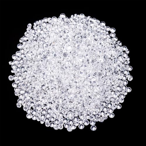 Fashewelry 1000Pcs Crystal Clear Cubic Zirconia Faceted Rhinestone Cabochons 2mm Mini Pointed Back Diamante Gems for Nail Art Craft Replacing Jewelry - color: Clear, size: 2mm-Zirconia