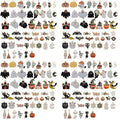 50pcs Alloy Enamel Halloween Series Pumpkin Lantern Ghost Black Cat Bat Moon Pendant Jewelry Making DIY Keychain Earrings Pendant Various Design Charms for Jewelry Making Bracelets Necklace (HK728) - color: HK728