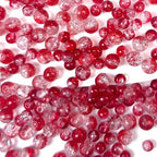 300pcs Crackle Glass Beads, 6mm and 8mm Red Crystal Glass Beads Round Loose Spacer Bulk Beads for DIY Craft Earring Necklace Bracelet Jewelry - color: Red