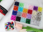 1000pcs 8MM Glass Bead Sets for Jewelry Making Kit Bracelets Beads Supplies,Imitative Jade Beads Crystal Spacer Beads Bracelet Loose Bead Sets for Jewelry Making DIY Crafts - size: 8mm Mixed Set