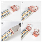 SPEEDWOX 20 Pcs 1" Rose Gold Key Fob Hardware Set, 8 Inches Glass Breaking Pliers with Rubber Tips, for Wristlet Keychain Key Lanyard Making - size: 1" Rose Gold