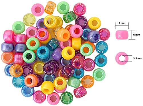 Beadery B6262 The Sparkles Pony Bead Box - approximately 2300 beads - size: 9x6mm