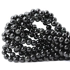 45PCS 8mm Natural Black Obsidian Gemstone Round Loose Beads Crystal Energy Stone Healing Power for DIY Jewelry Making 1 Strand 15" - color: Black Obsidian, size: 8mm