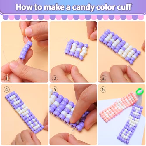 Praisebank Pony Beads, 4000pcs Pony Beads,Candy Macaron Color, Jewelry Making, Crafts, Hair Beads, Beads for Hair Braids., X-Large Pack - color: Macaron Candy
