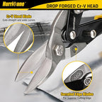 HURRICANE 10 Inch Aviation Tin Snips, Straight Cut Shears for Sheet Metal, Aluminum, Gutter & DIY Projects, Regular Straight Cutting Sheet Metal Cutter - size: 10 Inch Regular: Straight Cut