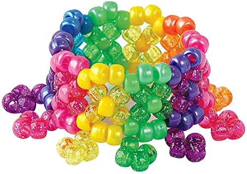 Beadery B6262 The Sparkles Pony Bead Box - Approximately 2300 Beads,(Pack of 12) - size: 9x6mm (Pack of 12)