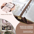 Jewelry Organizer Case Travel Jewelry Storage Bag Clear Jewelry Rolls (Light Brown,With 52 PCS Bracelet Pouches) - color: Light Brown,With 48 PCS Bracelet Pouches
